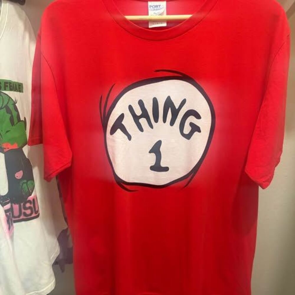 Port & Company Dr. Seuss Thing 1 Red T-Shirt Size Large
